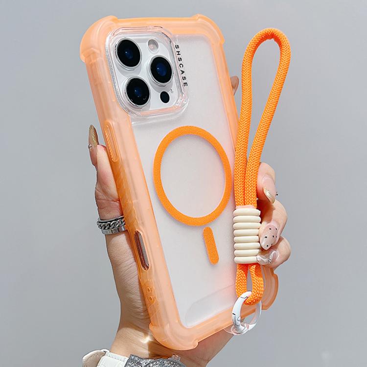 Coque de Téléphone MagSafe 3-en-1 en PC Hybride TPU Mat Transparent avec Dragonne, Pour iPhone 17 Pro Max, Pour iPhone 17 Pro, Pour iPhone 17, Pour iPhone Air, Pour iPhone 16 Pro Max, Pour iPhone 16 Pro, Pour iPhone 16 Plus, Pour iPhone 16