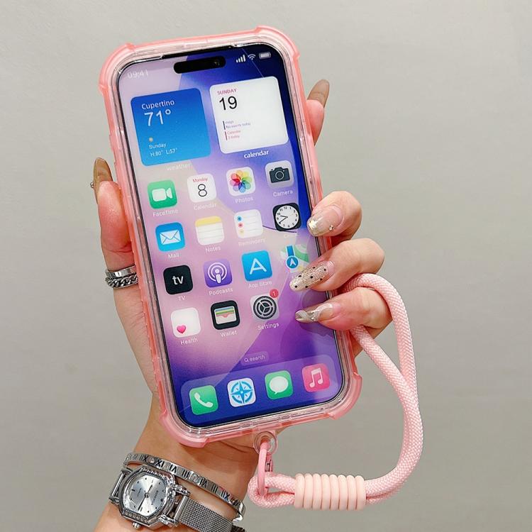 Coque de Téléphone MagSafe 3-en-1 en PC Hybride TPU Mat Transparent avec Dragonne, Pour iPhone 17 Pro Max, Pour iPhone 17 Pro, Pour iPhone 17, Pour iPhone Air, Pour iPhone 16 Pro Max, Pour iPhone 16 Pro, Pour iPhone 16 Plus, Pour iPhone 16