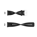 xDfind Solid Color Silver Steel Buckle Silicone Watch Band, For Huawei Watch Fit New