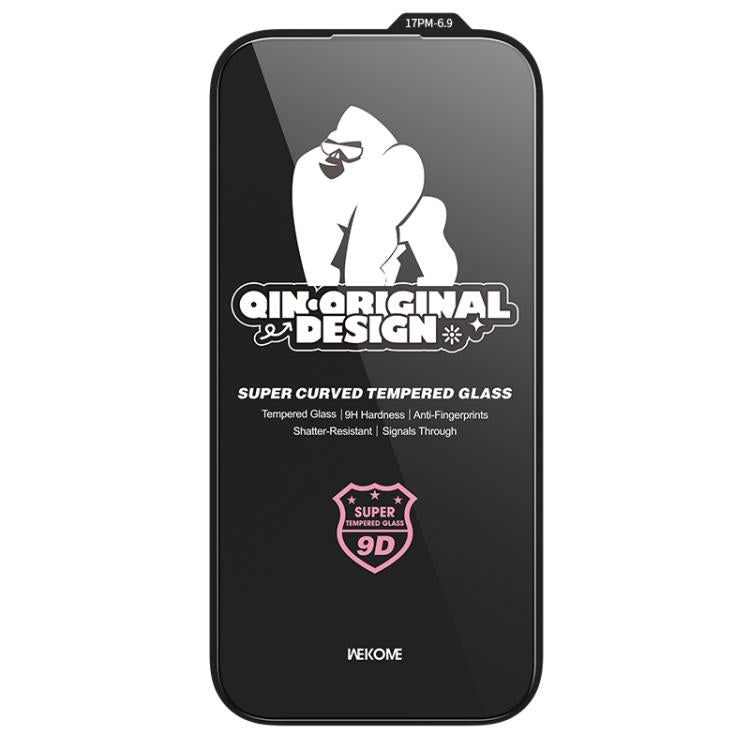 WK WTP-120 Qin Series Film en verre trempé HD incurvé grand arc 9D, pour iPhone 17 Pro Max, pour iPhone 17 Pro, pour iPhone 17 / 16 Pro, pour iPhone Air