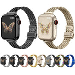 Bracelet de montre fin en maille d'acier avec fermoir magnétique, compatible avec Apple Watch 46 mm / 49 mm / 45 mm / 44 mm et Apple Watch 42 mm / 41 mm / 40 mm / 38 mm.