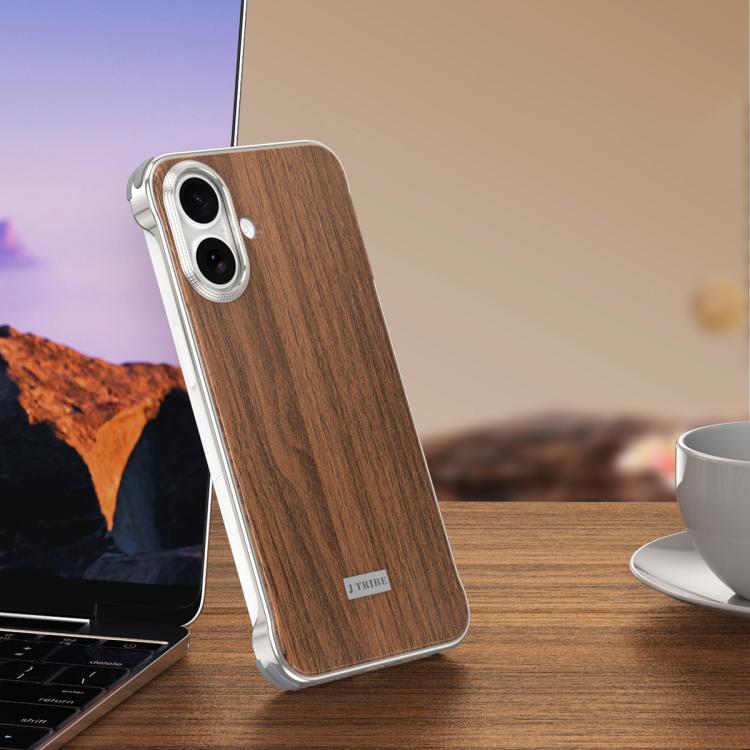 Coque de téléphone MagSafe J TRIBE sans cadre en métal avec texture bois, Pour iPhone 17 Pro Max, Pour iPhone 17 Pro, Pour iPhone 17, Pour iPhone Air, Pour iPhone 16 Pro Max, Pour iPhone 16 Pro, Pour iPhone 15 Pro Max, Pour iPhone 15 Pro