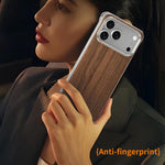 Coque de téléphone MagSafe J TRIBE sans cadre en métal avec texture bois, Pour iPhone 17 Pro Max, Pour iPhone 17 Pro, Pour iPhone 17, Pour iPhone Air, Pour iPhone 16 Pro Max, Pour iPhone 16 Pro, Pour iPhone 15 Pro Max, Pour iPhone 15 Pro