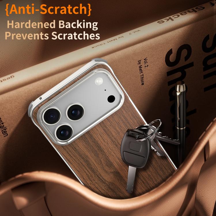Coque de téléphone MagSafe J TRIBE sans cadre en métal avec texture bois, Pour iPhone 17 Pro Max, Pour iPhone 17 Pro, Pour iPhone 17, Pour iPhone Air, Pour iPhone 16 Pro Max, Pour iPhone 16 Pro, Pour iPhone 15 Pro Max, Pour iPhone 15 Pro