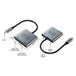 V77G 4K 60Hz USB-C / Type-C vers double Type-C, PD 100W, USB 3.0 Adaptateur convertisseur de charge pour lunettes AR