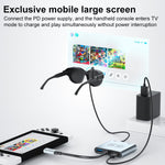 V77G 4K 60Hz USB-C / Type-C vers double Type-C, PD 100W, USB 3.0 Adaptateur convertisseur de charge pour lunettes AR