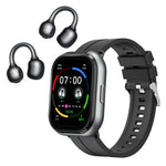Montre connectée Bluetooth D12 avec écran TFT 2,01 pouces et écouteurs intégrés, compatible avec les appels sans fil