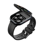 Montre connectée Bluetooth D12 avec écran TFT 2,01 pouces et écouteurs intégrés, compatible avec les appels sans fil