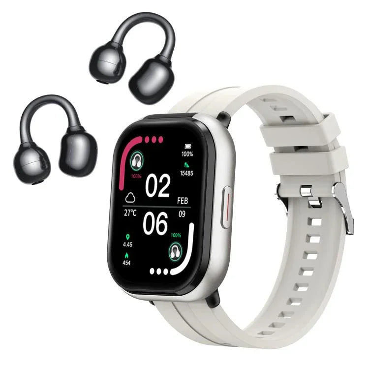 Montre connectée Bluetooth D12 avec écran TFT 2,01 pouces et écouteurs intégrés, compatible avec les appels sans fil