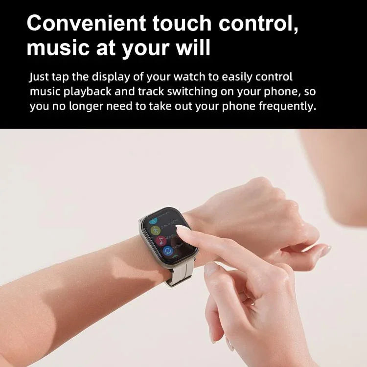 Montre connectée Bluetooth D12 avec écran TFT 2,01 pouces et écouteurs intégrés, compatible avec les appels sans fil