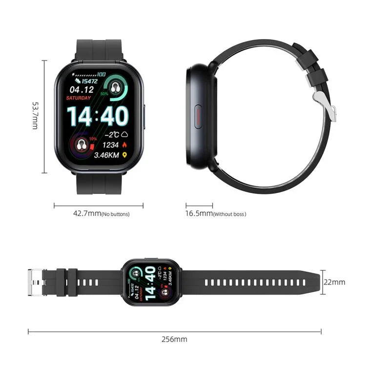 Montre connectée Bluetooth D12 avec écran TFT 2,01 pouces et écouteurs intégrés, compatible avec les appels sans fil