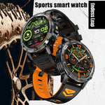 Montre connectée sport YK15 avec écran rond de 1,46 pouce, Bluetooth, appels et GPS.