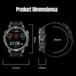 Montre connectée sport YK15 avec écran rond de 1,46 pouce, Bluetooth, appels et GPS.