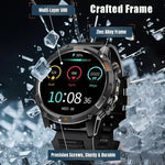 Montre connectée sport YK15 avec écran rond de 1,46 pouce, Bluetooth, appels et GPS.