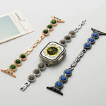 Bracelet de montre en métal orné de diamants étincelants xDfind, compatible avec Apple Watch 42/44/45/46/49 mm et Apple Watch 38/40/41/S11 42 mm.