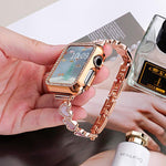 Bracelet de montre xDfind en métal coquillage en forme de cœur, compatible avec Apple Watch 42/44/45/46/49 mm et Apple Watch 38/40/41/S11 42 mm.