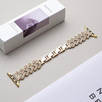 Bracelet de montre xDfind en métal sergé perforé en forme de H, compatible avec Apple Watch 42/44/45/46/49 mm et Apple Watch 38/40/41/S11 42 mm.
