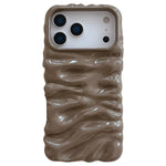 Coque de téléphone en TPU à couverture complète, texture crème galvanisée, pour iPhone 17 Pro Max, pour iPhone 17 Pro