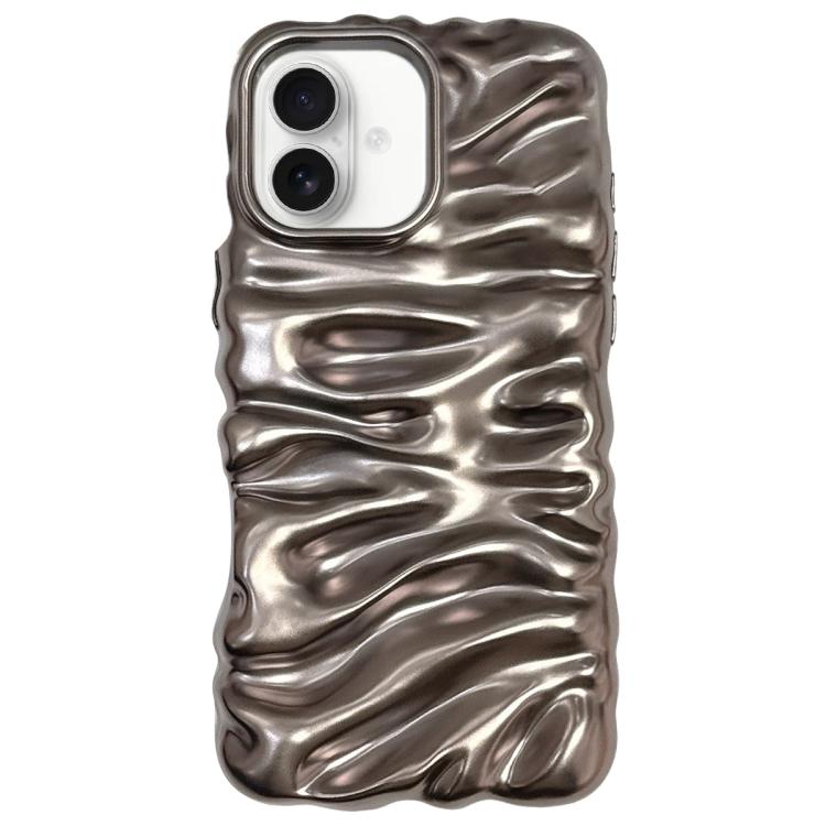 Coque de téléphone en TPU à couverture complète, texture crème galvanisée, pour iPhone 17, pour iPhone 16 Pro Max