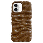 Coque de téléphone en TPU à couverture complète, texture crème galvanisée, pour iPhone 17, pour iPhone 16 Pro Max