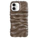 Coque de téléphone en TPU à couverture complète, texture crème galvanisée, pour iPhone 17, pour iPhone 16 Pro Max