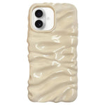Coque de téléphone en TPU à couverture complète, texture crème galvanisée, pour iPhone 17, pour iPhone 16 Pro Max