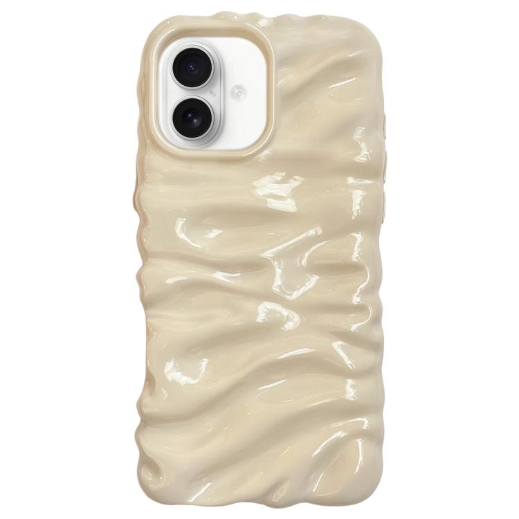 Coque de téléphone en TPU à couverture complète, texture crème galvanisée, pour iPhone 17, pour iPhone 16 Pro Max