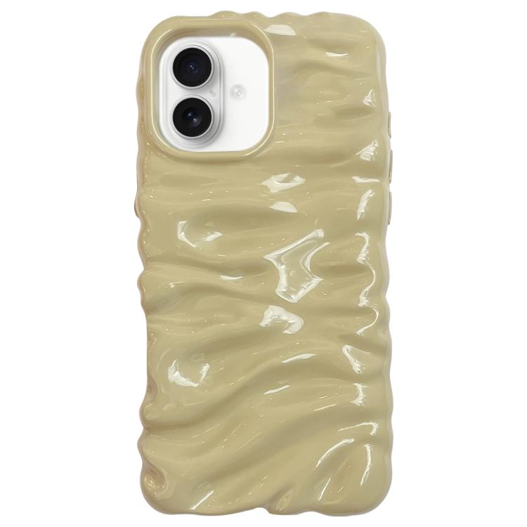 Coque de téléphone en TPU à couverture complète, texture crème galvanisée, pour iPhone 17, pour iPhone 16 Pro Max