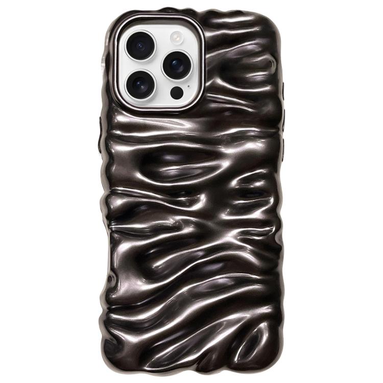 Coque de téléphone en TPU à couverture complète, texture crème galvanisée, pour iPhone 17, pour iPhone 16 Pro Max