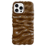 Coque de téléphone en TPU à couverture complète, texture crème galvanisée, pour iPhone 17, pour iPhone 16 Pro Max