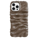 Coque de téléphone en TPU à couverture complète, texture crème galvanisée, pour iPhone 17, pour iPhone 16 Pro Max