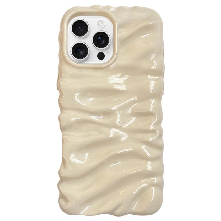 Coque de téléphone en TPU à couverture complète, texture crème galvanisée, pour iPhone 17, pour iPhone 16 Pro Max