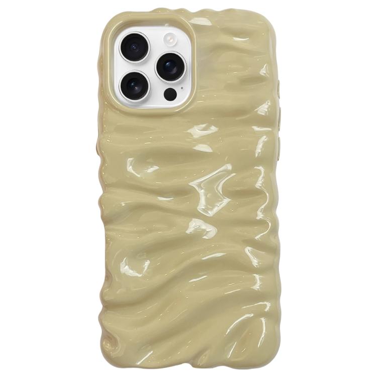 Coque de téléphone en TPU à couverture complète, texture crème galvanisée, pour iPhone 17, pour iPhone 16 Pro Max