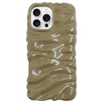 Coque de téléphone en TPU à couverture complète, texture crème galvanisée, pour iPhone 17, pour iPhone 16 Pro Max