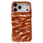 Coque de téléphone en TPU à couverture complète, texture crème galvanisée, pour iPhone 17, pour iPhone 16 Pro Max