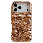 Coque de téléphone en TPU à couverture complète, texture crème galvanisée, pour iPhone 17, pour iPhone 16 Pro Max
