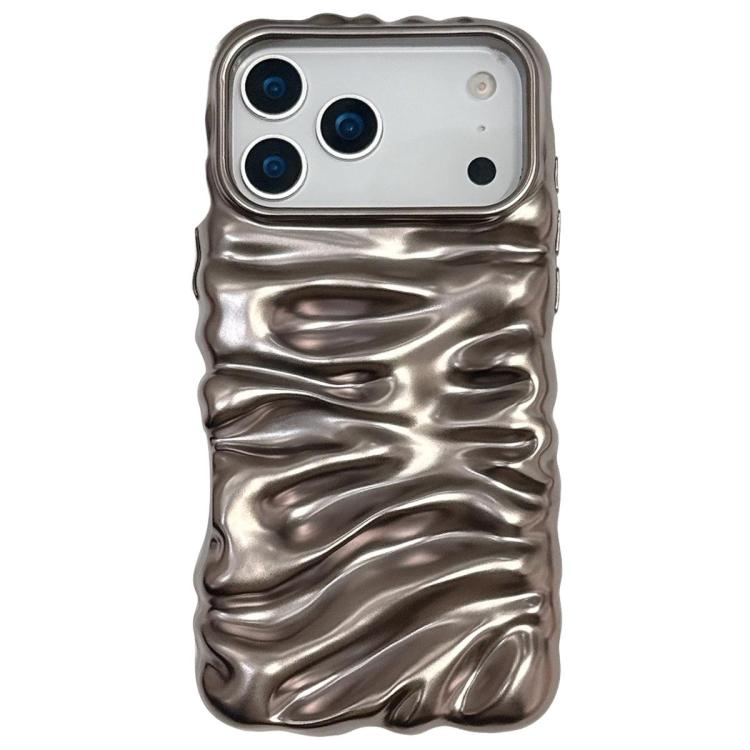 Coque de téléphone en TPU à couverture complète, texture crème galvanisée, pour iPhone 17, pour iPhone 16 Pro Max