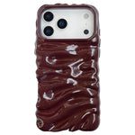 Coque de téléphone en TPU à couverture complète, texture crème galvanisée, pour iPhone 17, pour iPhone 16 Pro Max