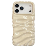Coque de téléphone en TPU à couverture complète, texture crème galvanisée, pour iPhone 17, pour iPhone 16 Pro Max