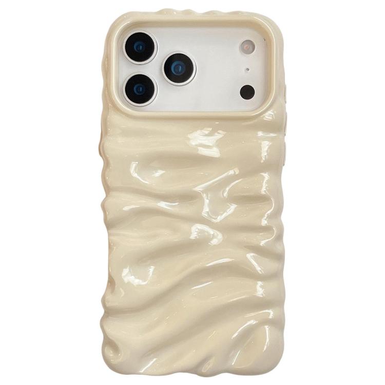 Coque de téléphone en TPU à couverture complète, texture crème galvanisée, pour iPhone 17, pour iPhone 16 Pro Max