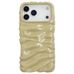 Coque de téléphone en TPU à couverture complète, texture crème galvanisée, pour iPhone 17, pour iPhone 16 Pro Max