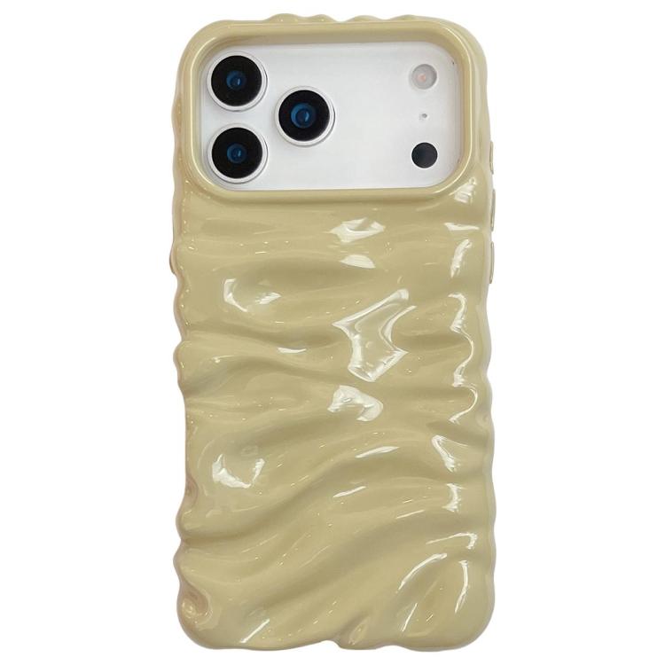Coque de téléphone en TPU à couverture complète, texture crème galvanisée, pour iPhone 17, pour iPhone 16 Pro Max