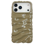 Coque de téléphone en TPU à couverture complète, texture crème galvanisée, pour iPhone 17, pour iPhone 16 Pro Max