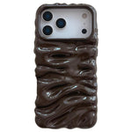 Coque de téléphone en TPU à couverture complète, texture crème galvanisée, pour iPhone 17, pour iPhone 16 Pro Max