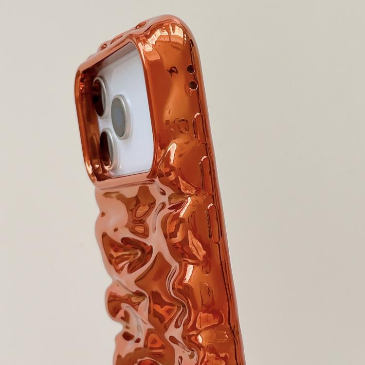 Coque de téléphone en TPU à couverture complète, texture crème galvanisée, pour iPhone 17, pour iPhone 16 Pro Max