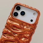 Coque de téléphone en TPU à couverture complète, texture crème galvanisée, pour iPhone 17, pour iPhone 16 Pro Max