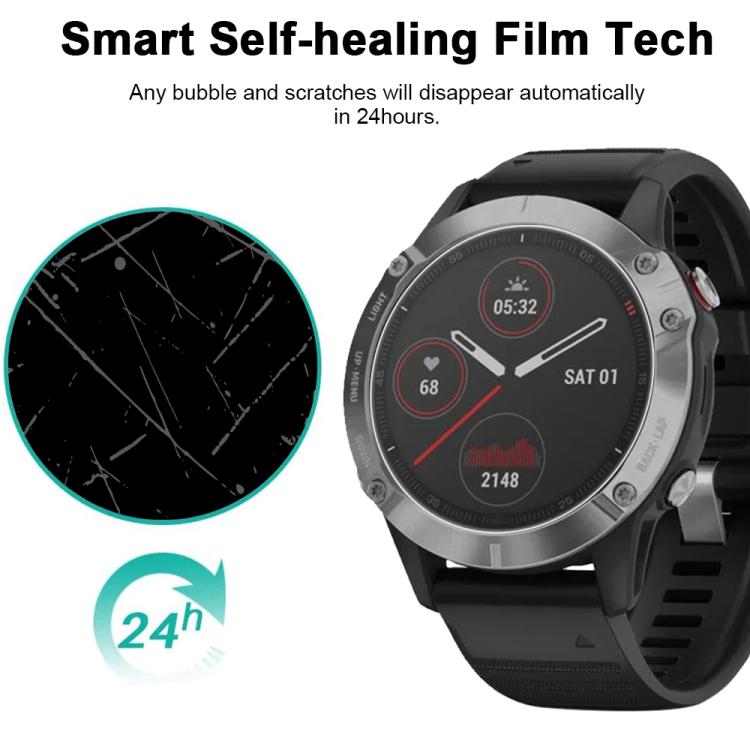 5pcs xDfind Soft Hydrogel Film Full Cover Watch Front Protector, For Garmin Fenix 6, For Garmin Forerunner 945, For Garmin Bounce, For Garmin vivosmart 4