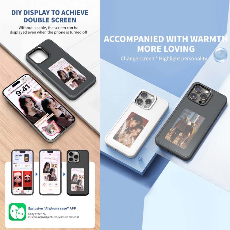 Coque de téléphone DIY NFC à encre électronique quatre couleurs, pour iPhone 17 Pro Max, pour iPhone 17 Pro