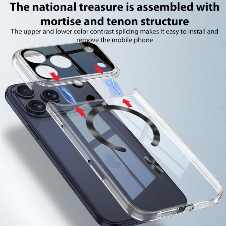 Coque de téléphone transparente magnétique MagSafe GKK Phantom CD Pattern, pour iPhone 17 Pro Max, pour iPhone 17 Pro