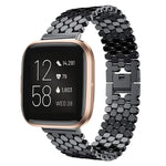 xDfind Fish Scale Texture Metal Watch Band, For Fitbit Versa 4/Versa 3/Sense 2/Sense, For Fitbit Versa 2/Versa/Versa Lite